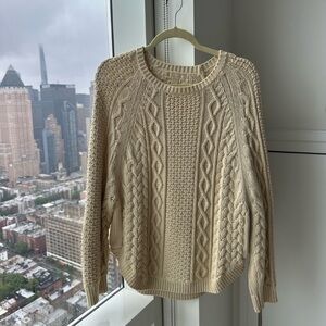 Michael Kors Beige Cable Knit Sweater